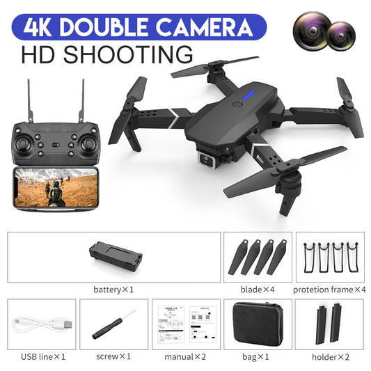 E88 Drone 4K HD Dual Camera | Remote Control Aerial Photography Quadcopter Toy