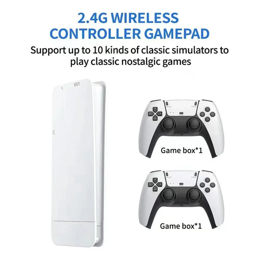 M15 Mini TV Game Console | 64GB Retro Games, Wireless Gamepads, Two-Player HD Output