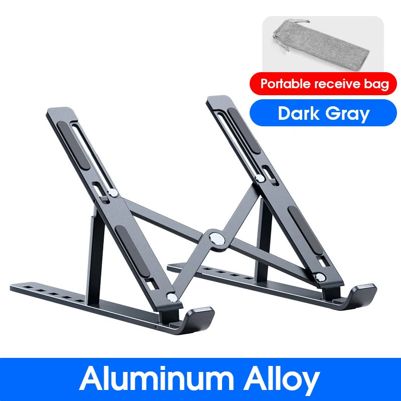 YYLM N8 Adjustable Aluminum Laptop Stand | Foldable Portable Cooling Notebook Holder for MacBook