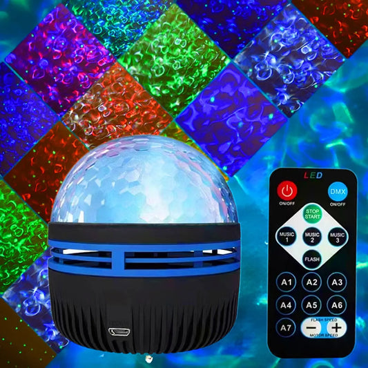 USB Galaxy Projector Night Light | 360° Rotating Aurora Lamp with Remote Control
