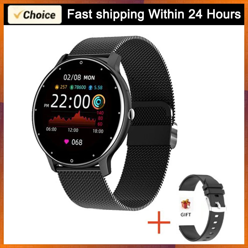 LIGE 2025 Smartwatch | Fitness & Heart Rate Monitor Waterproof Watch for Men & Women, iOS & Android