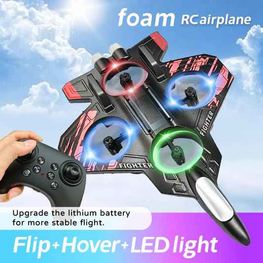L101 RC Foam Airplane | 2.4G RC Fighter Stunt Helicopter with LED Lights