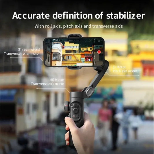 AOCHUAN SmartXE 3-Axis Handheld Gimbal Stabilizer for iPhone & Android | AI Face Tracking Vlog Gimbal for TikTok & YouTube