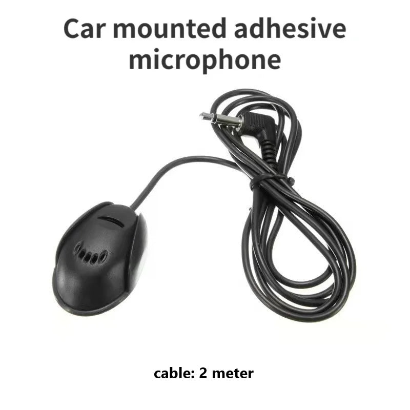 Car Audio Microphone | 3.5mm Clip-On Stereo Mic for Auto DVD Radio & Hands-Free Calls