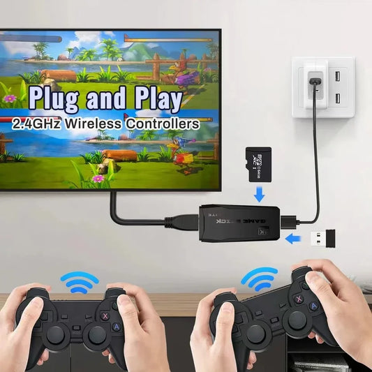 Video Game Console | 20,000 Built-in Games, Wireless Controller, 4K HD Retro Mini Handheld & TV Game Stick