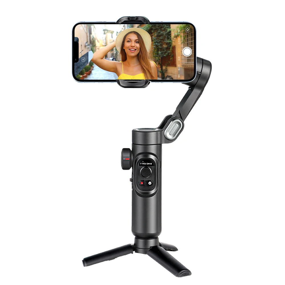 AOCHUAN Smart XE 3-Axis Handheld Gimbal Stabilizer with Fill Light for iPhone & Android | Face Tracking Vlog Gimbal for TikTok & YouTube