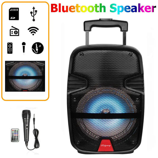 3000W Portable Party Bluetooth Speaker | 8" Subwoofer with Microphone & Remote Control