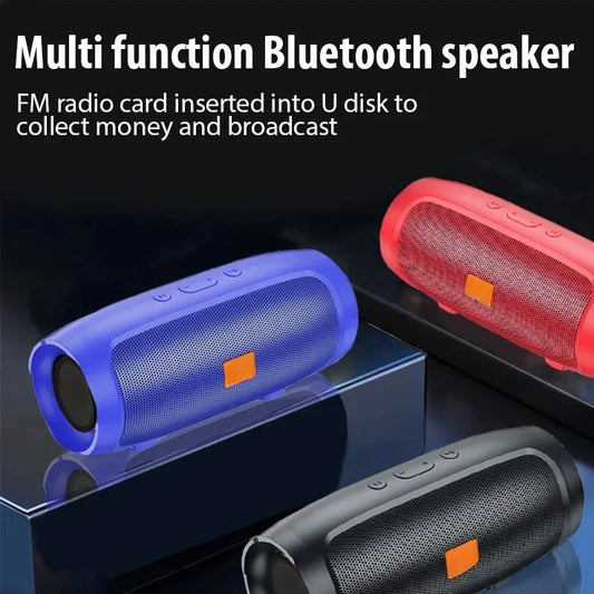 Portable Bluetooth Subwoofer Speaker | Outdoor Waterproof Stereo Loudspeaker with FM Radio & TF Card Support
