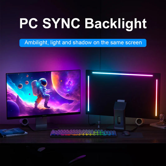 Smart RGB LED Backlight Strip for TV & PC Monitor | Sync Ambient Lighting for Gaming, DIY Setup & Holiday Room Décor