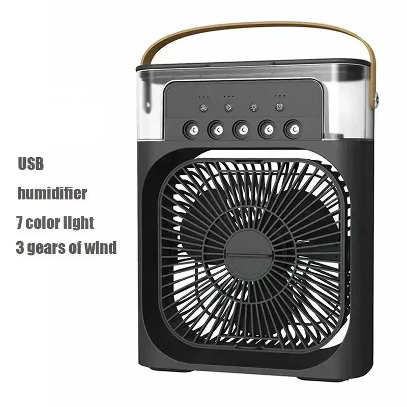 3-in-1 Portable Air Conditioner Fan | Mini Air Cooler, LED Night Light & Humidifier for Home & Office