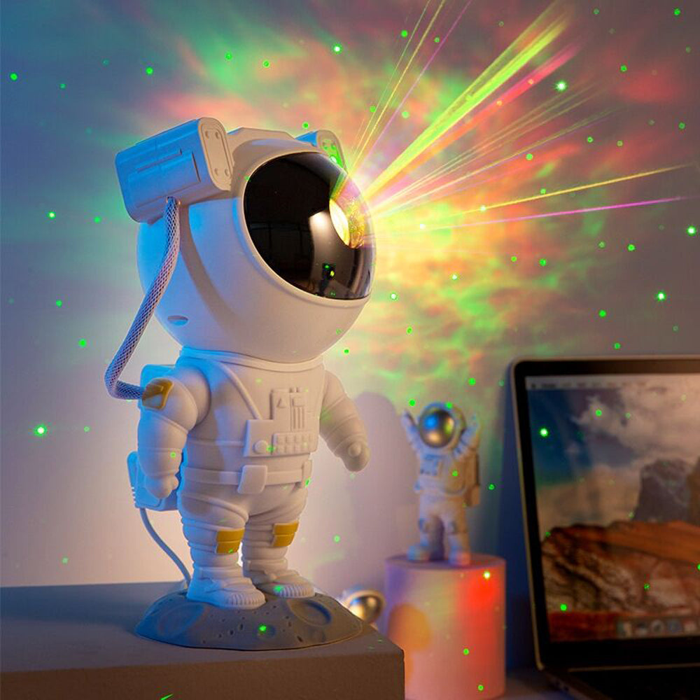 Astronaut Galaxy Starry Sky Projector Nightlight | USB Table Lamp for Bedroom, Kids, and Home Atmosphere Lighting