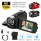 HD 1080P Digital Video Camcorder | 2.7" Screen 16X Zoom DV Camera with 270° Rotation, Fill Light & Rechargeable Battery (GPCT2659)