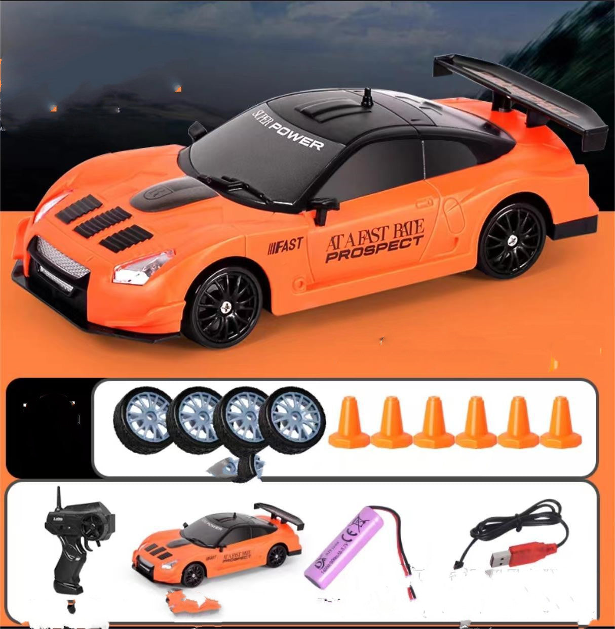 2.4G 4WD RC Drift Car | GTR AE86 Model Remote Control Racing Car Toy for Kids & Christmas Gifts