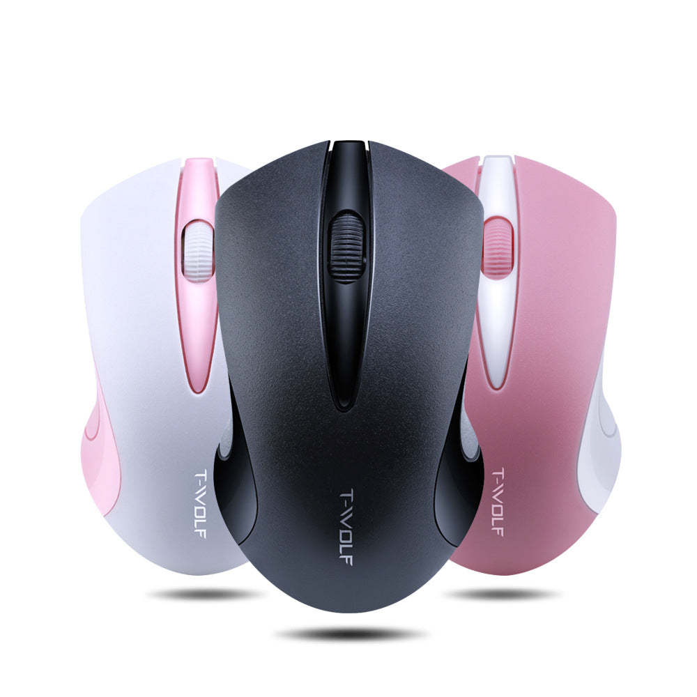 Thunder Wolf Wireless Mouse for Laptop & Desktop | Cute Ergonomic Mouse for Girls, PC & Computer