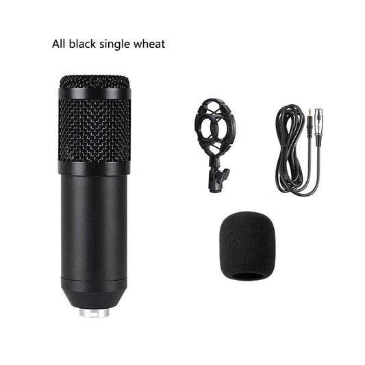 BM800 Condenser Microphone with V8 Sound Card | Large Diaphragm Live Broadcast & Recording Set for PC, Streaming, Podcasting