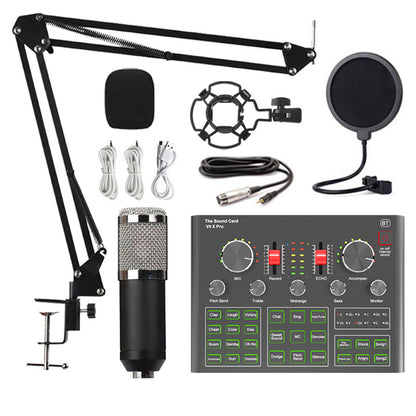 Live Sound Card Condenser Microphone | Bluetooth Audio Mixer Mic for Mobile Phone & Computer Streaming
