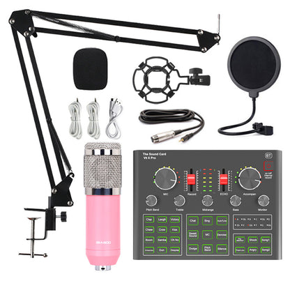 Live Sound Card Condenser Microphone | Bluetooth Audio Mixer Mic for Mobile Phone & Computer Streaming