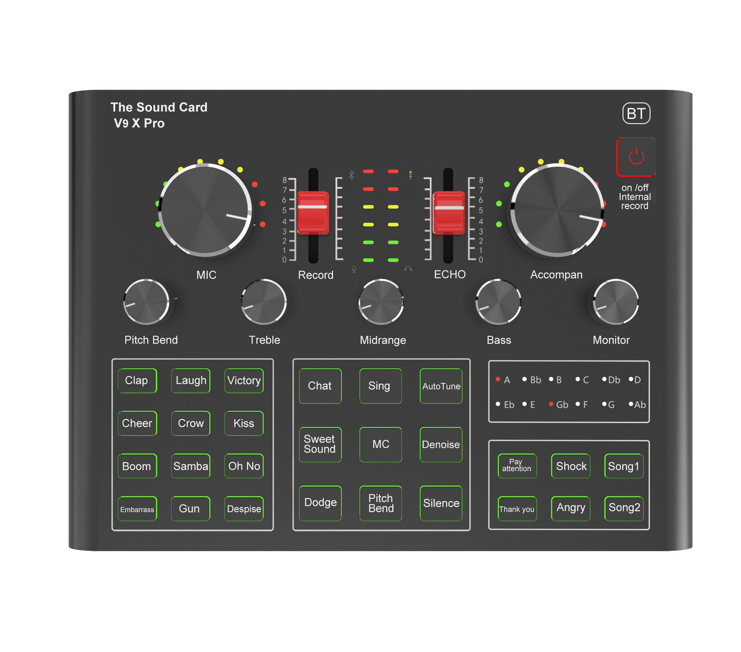 Live Sound Card Condenser Microphone | Bluetooth Audio Mixer Mic for Mobile Phone & Computer Streaming