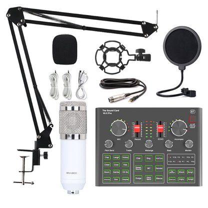 Live Sound Card Condenser Microphone | Bluetooth Audio Mixer Mic for Mobile Phone & Computer Streaming