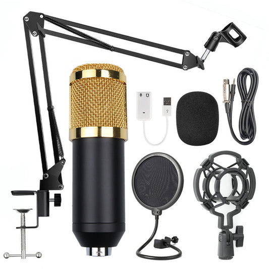 Adjustable Microphone Stand Set | Universal Mic Stand with Mount, Pop Filter & Accessories for Recording, Podcast & Stage Use