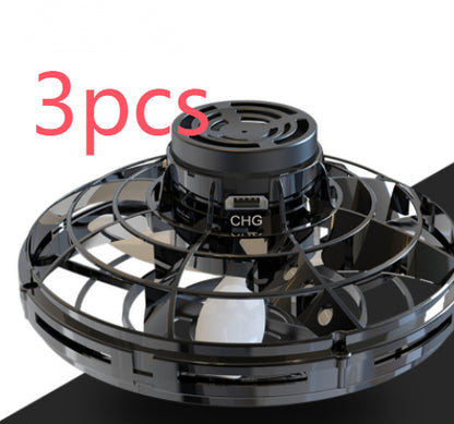 Mini Fingertip Gyro LED UFO Drone | Interactive Decompression Flying Spinner Toy for Kids