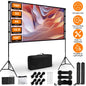 100"/120" Projector Screen with Stand | 16:9 4K HD Foldable Portable Movie Screen with Carry Bag