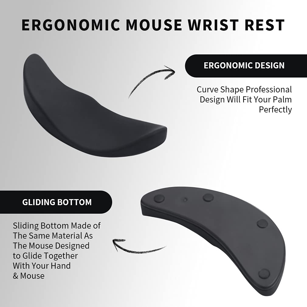 Ergonomic Mouse Wrist Rest Pad | Silicone Gel Non-Slip Wrist Support Mouse Pad for Office & Gaming PC