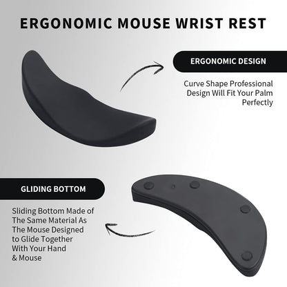 Ergonomic Mouse Wrist Rest Pad | Silicone Gel Non-Slip Wrist Support Mouse Pad for Office & Gaming PC