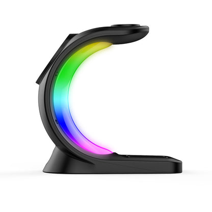 4-in-1 Magnetic Wireless Charger | Fast Charging Station with Atmosphere Light for iPhone, Apple Watch & AirPods Pro