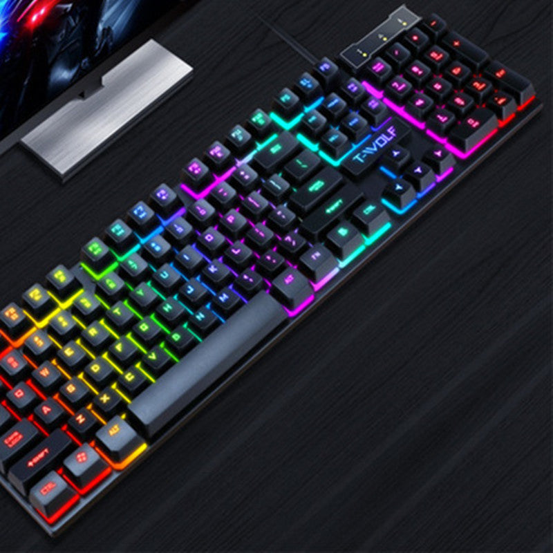 Gaming USB Luminous Wired Keyboard | Floating Key Backlit Mechanical Manipulator
