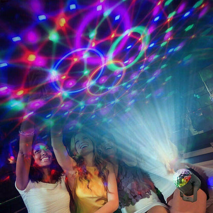LED Disco Party Light | Sound-Activated Strobe DJ Ball Lamp for Dance, Events & Party Decorations