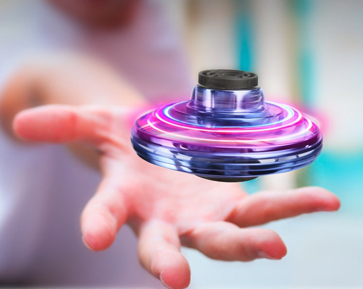Mini Fingertip Gyro LED UFO Drone | Interactive Decompression Flying Spinner Toy for Kids