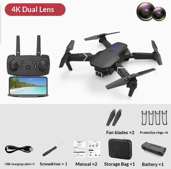E88 Drone 4K HD Dual Camera | Remote Control Aerial Photography Quadcopter Toy