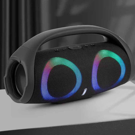 War Drum 3rd-Generation Bluetooth Speaker | Portable Waterproof Speaker with RGB Color Lights for Outdoor Music