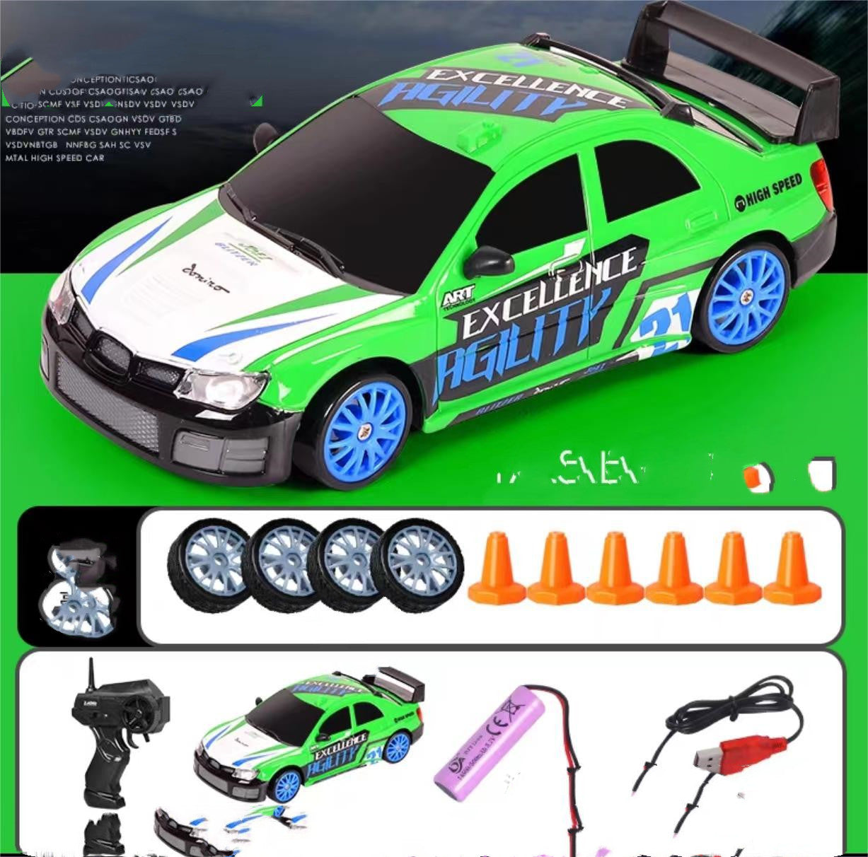 2.4G 4WD RC Drift Car | GTR AE86 Model Remote Control Racing Car Toy for Kids & Christmas Gifts