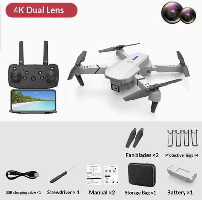 E88 Drone 4K HD Dual Camera | Remote Control Aerial Photography Quadcopter Toy