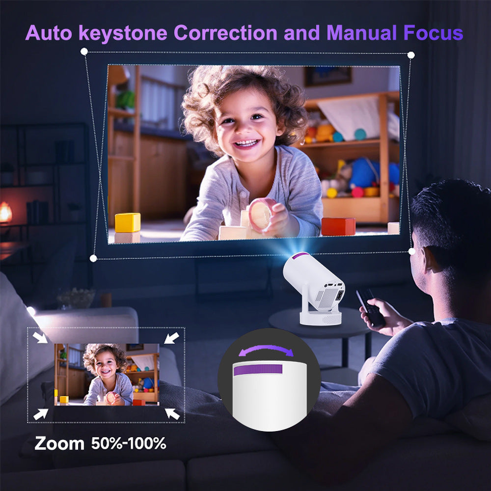 Portable Mini HD Home Projector | Compact Movie Projector for Home Theater, Movies & Gaming