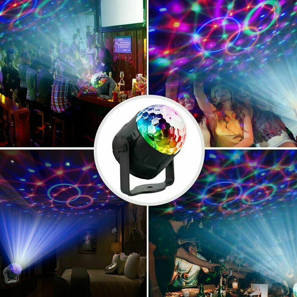 LED Disco Party Light | Sound-Activated Strobe DJ Ball Lamp for Dance, Events & Party Decorations