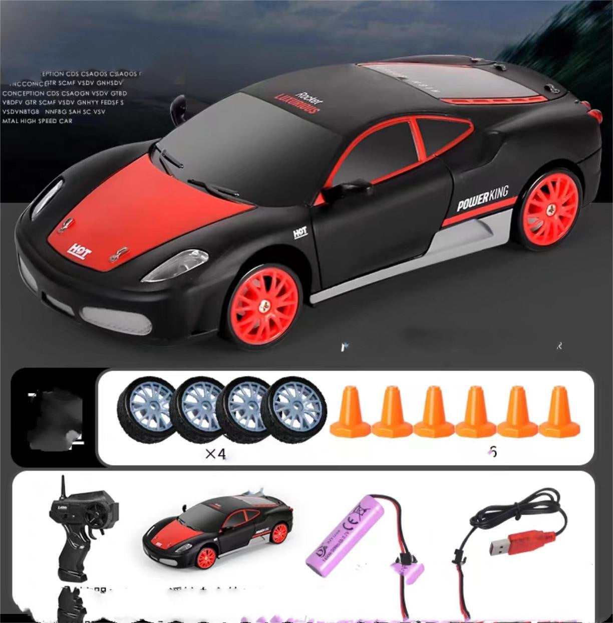2.4G 4WD RC Drift Car | GTR AE86 Model Remote Control Racing Car Toy for Kids & Christmas Gifts