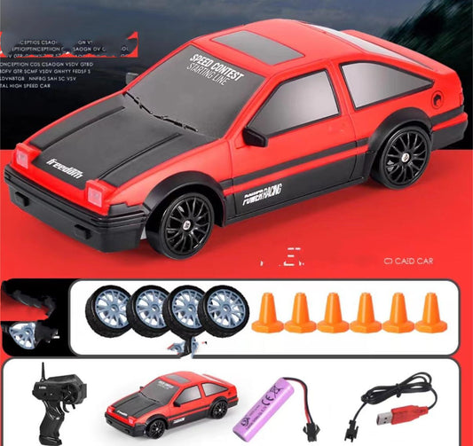 2.4G 4WD RC Drift Car | GTR AE86 Model Remote Control Racing Car Toy for Kids & Christmas Gifts