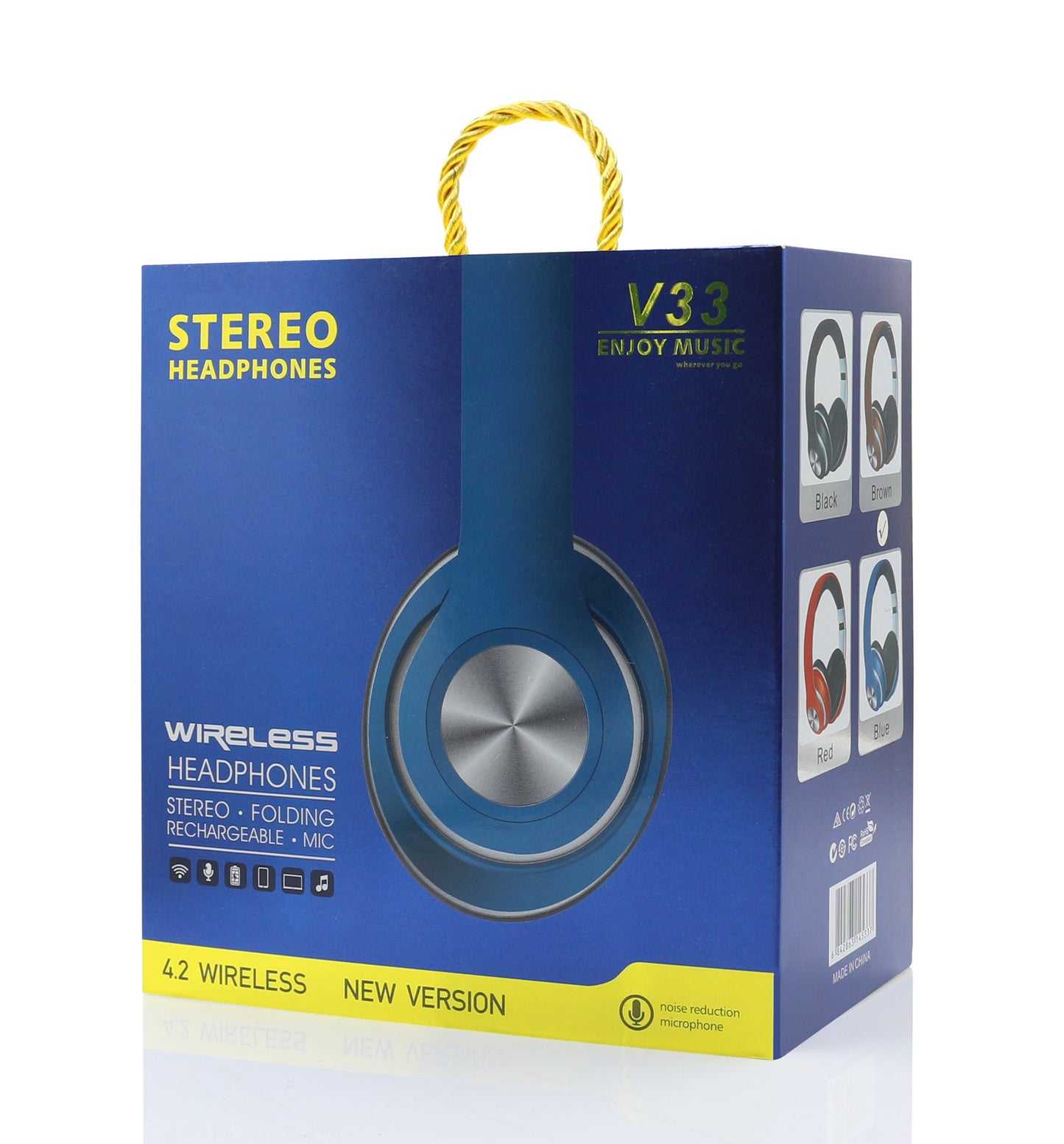 Private Mode Bluetooth 5.0 Folding Wireless Headphones | Stereo Over-Ear Headset with Enhanced Privacy & Deep Bass