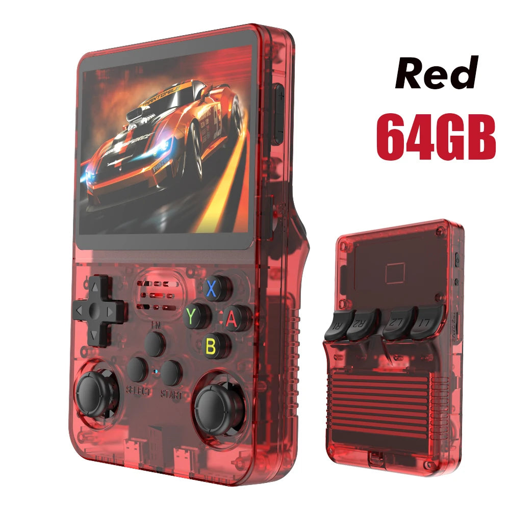 R36S 128GB Retro Handheld Game Console | Linux System, 3.5" IPS Screen, 64GB Games Portable Pocket Player