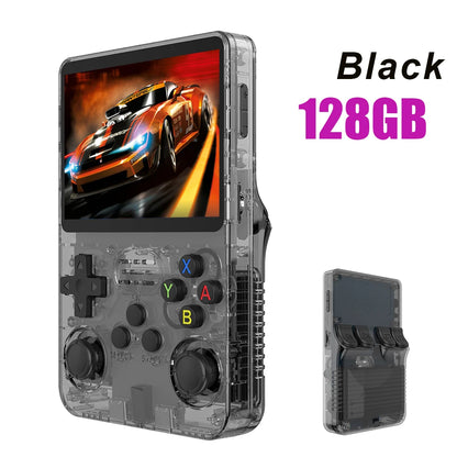 R36S 128GB Retro Handheld Game Console | Linux System, 3.5" IPS Screen, 64GB Games Portable Pocket Player