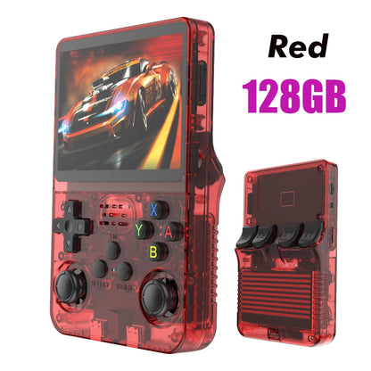 R36S 128GB Retro Handheld Game Console | Linux System, 3.5" IPS Screen, 64GB Games Portable Pocket Player