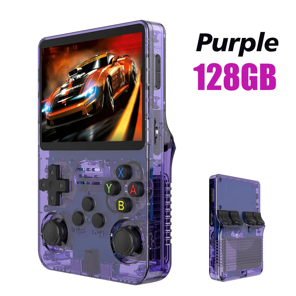 R36S 128GB Retro Handheld Game Console | Linux System, 3.5" IPS Screen, 64GB Games Portable Pocket Player
