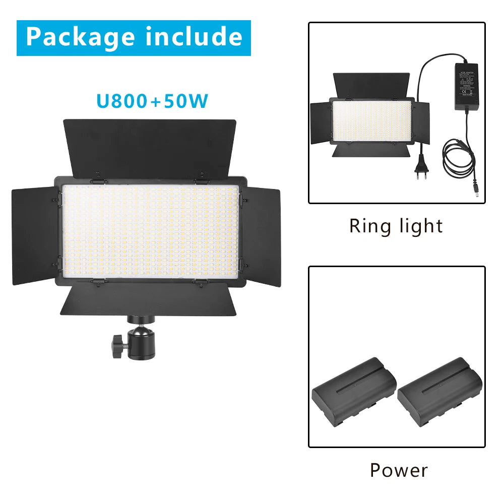 Nagnahz U800 LED Photo Studio Light | Portable Video Lighting Panel for TikTok, YouTube, Gaming & Live Streaming
