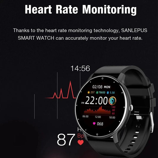 LIGE 2025 Smartwatch | Fitness & Heart Rate Monitor Waterproof Watch for Men & Women, iOS & Android