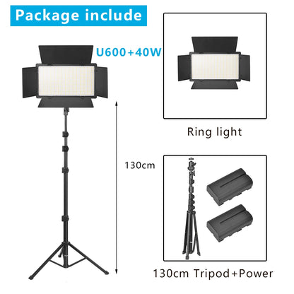 Nagnahz U800 LED Photo Studio Light | Portable Video Lighting Panel for TikTok, YouTube, Gaming & Live Streaming