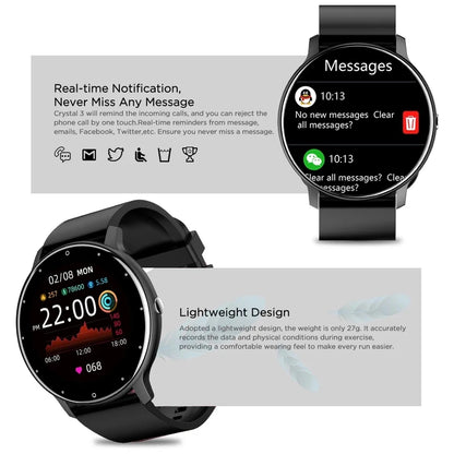 LIGE 2025 Smartwatch | Fitness & Heart Rate Monitor Waterproof Watch for Men & Women, iOS & Android