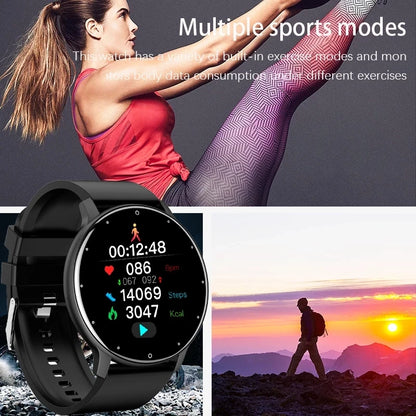 LIGE 2025 Smartwatch | Fitness & Heart Rate Monitor Waterproof Watch for Men & Women, iOS & Android
